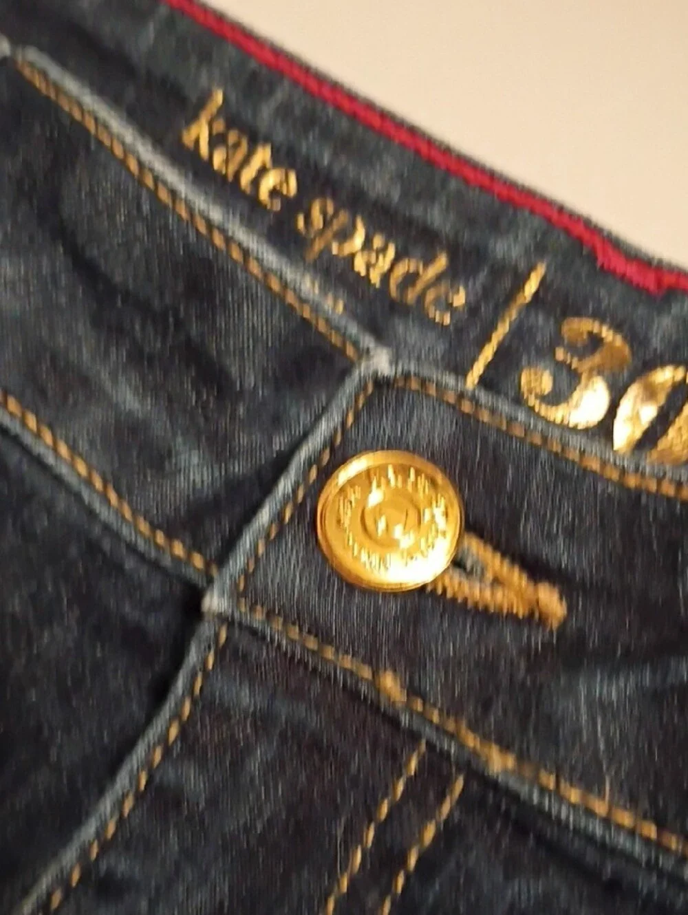 kate spade Dark Blue Bootcut Jeans with Contrast Stitching
